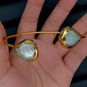 Natural White pearl open bracelet