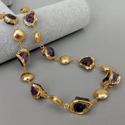 Amethyst rough nugget bracelet