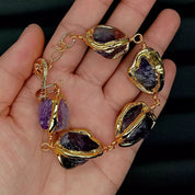 Amethyst rough nugget bracelet