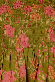 Floral Cotton Smocked Peplum Top for Women