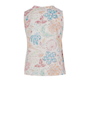 Floral Cotton Sleeveless Top for Women