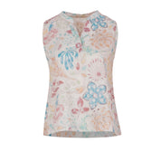 Floral Cotton Sleeveless Top for Women