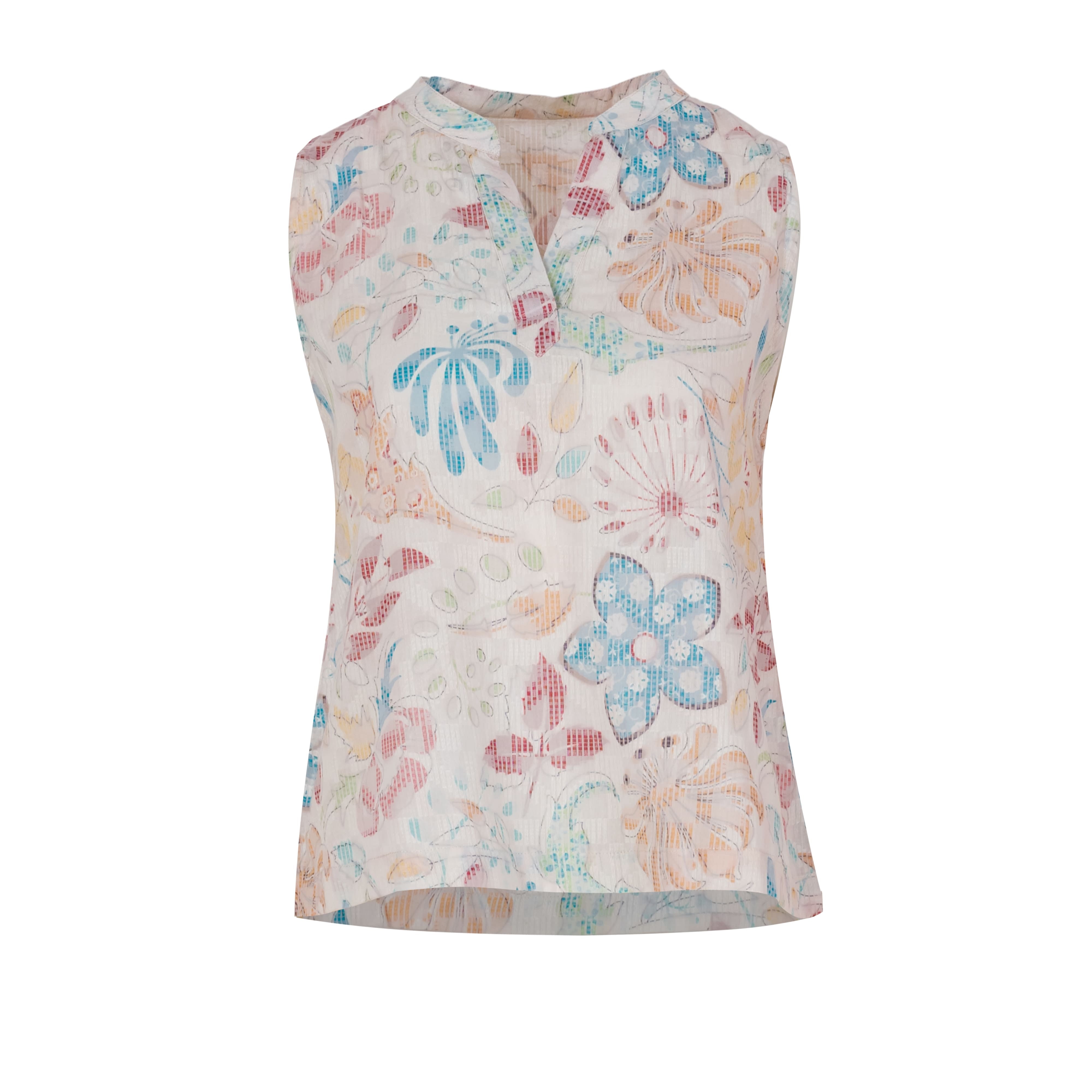 Floral Cotton Sleeveless Top for Women