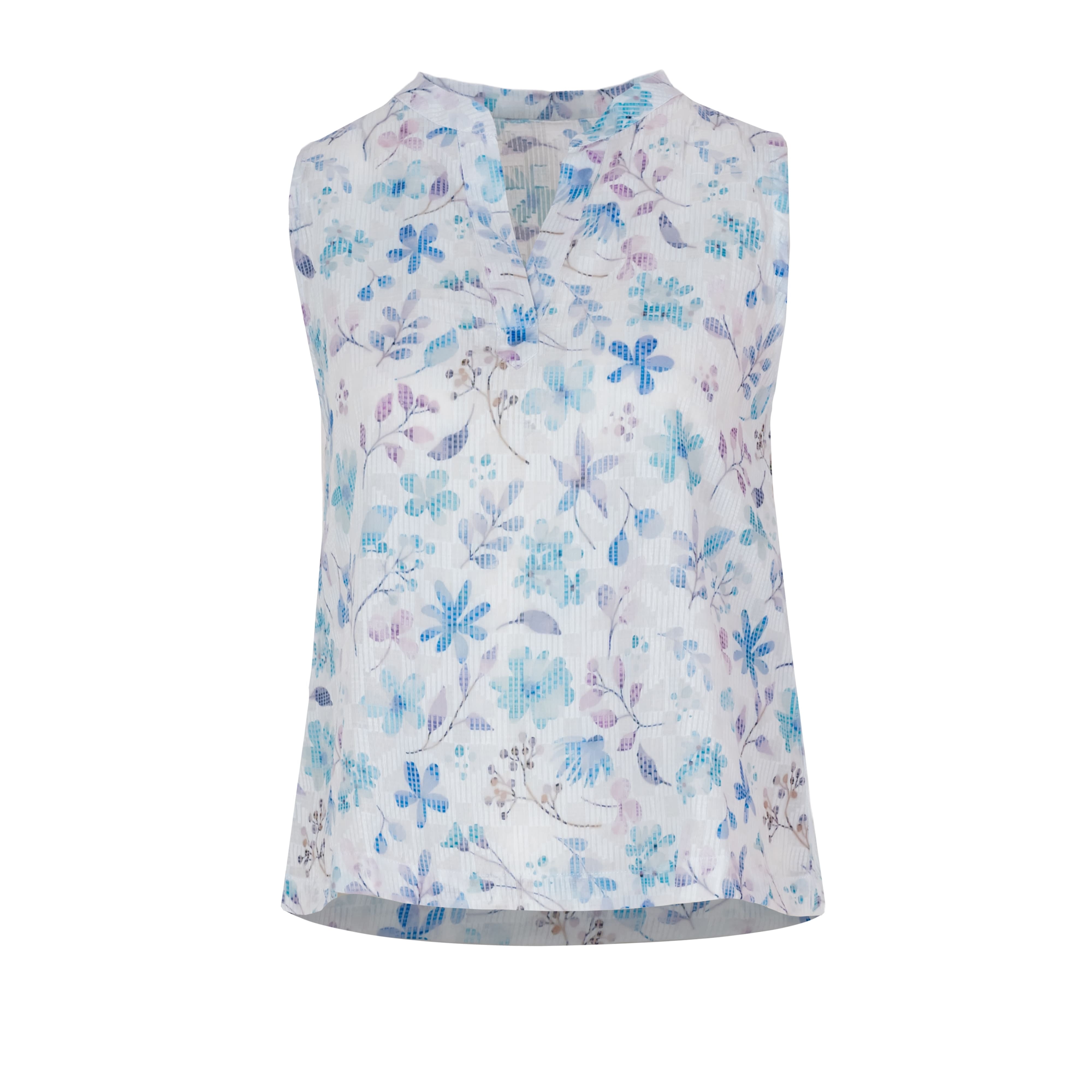 Floral Cotton Sleeveless Top for Women