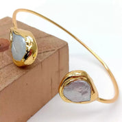 Natural White pearl open bracelet