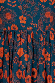 Handloom Cotton Floral Fit & Flare Mini Dress for Women
