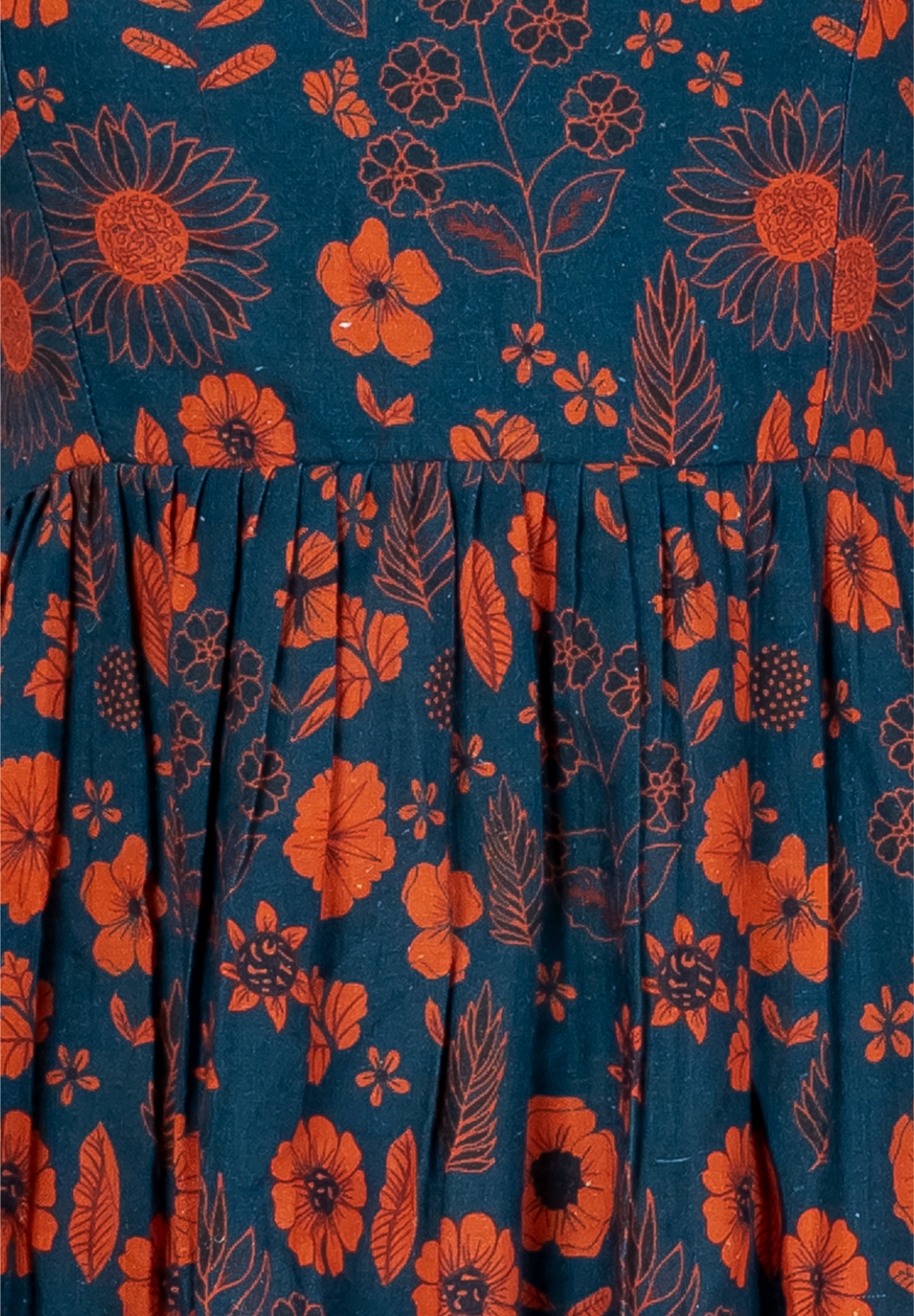 Handloom Cotton Floral Fit & Flare Mini Dress for Women