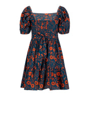 Handloom Cotton Floral Fit & Flare Mini Dress for Women