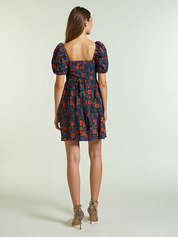 Handloom Cotton Floral Fit & Flare Mini Dress for Women
