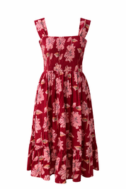 Pure Cotton Printed Dress for Women Lightweight Breathable Casual Summer Dress Floral Pattern