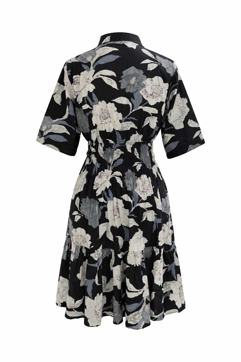 Cotton Floral Shirt Dress Women’s Button Down Sleeveless Summer Dress
