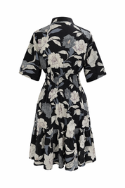 Cotton Floral Shirt Dress Women’s Button Down Sleeveless Summer Dress