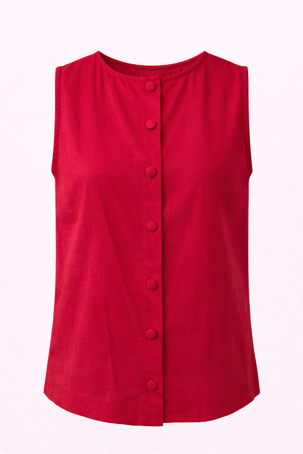 Pure Cotton Sleeveless Button-Down Top and Shorts Co-ord Set for Women Breathable Summer Two-Piece Matching Set