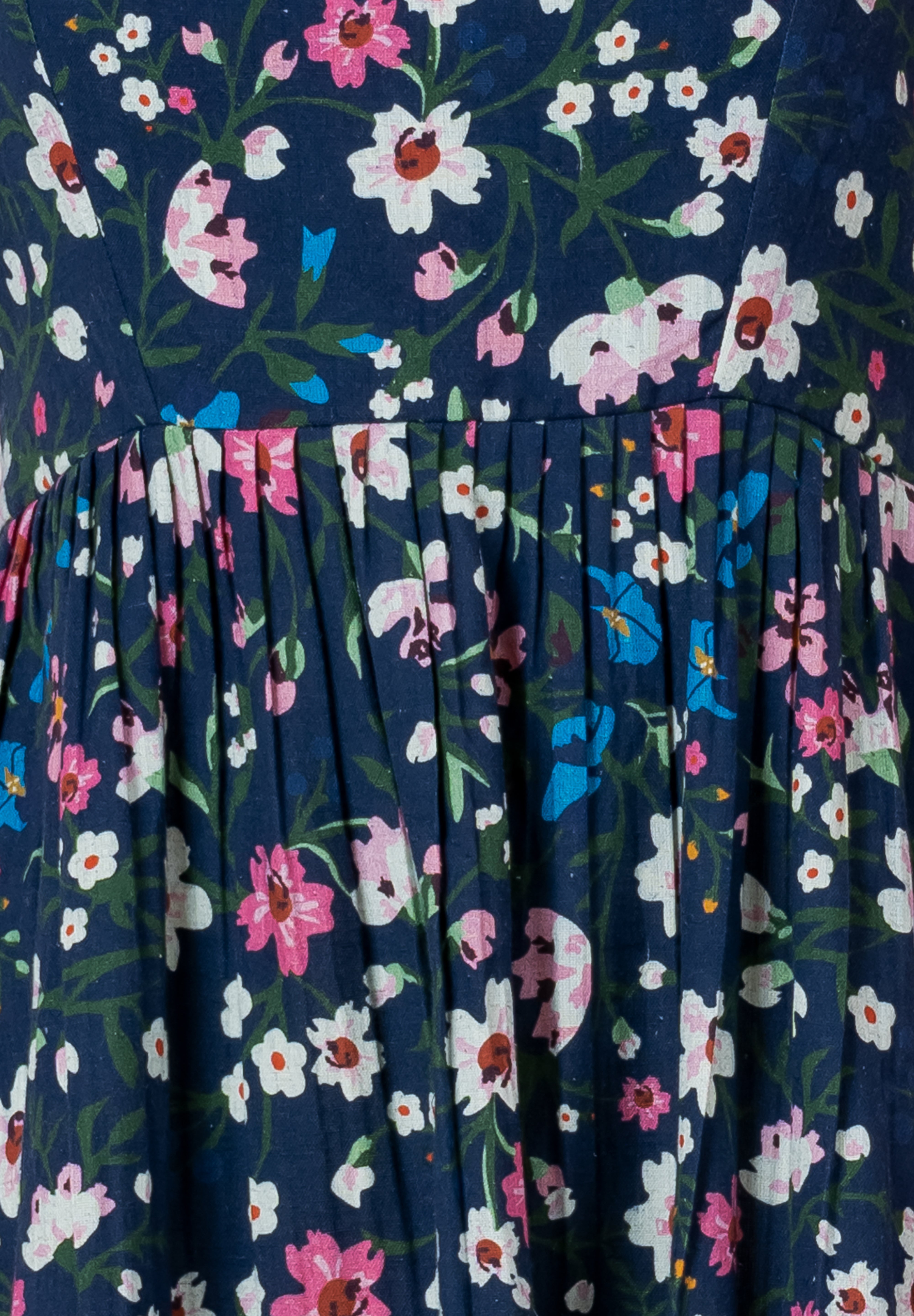 Handloom Cotton Floral Mini Dress – Summer Puff Sleeve Dress