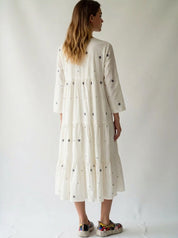 Jamdani Handwoven Pure Cotton Dress for Women Traditional Artisan Woven Breathable