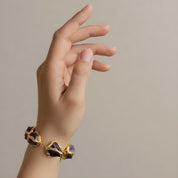 Amethysts rough nugget necklace 23"