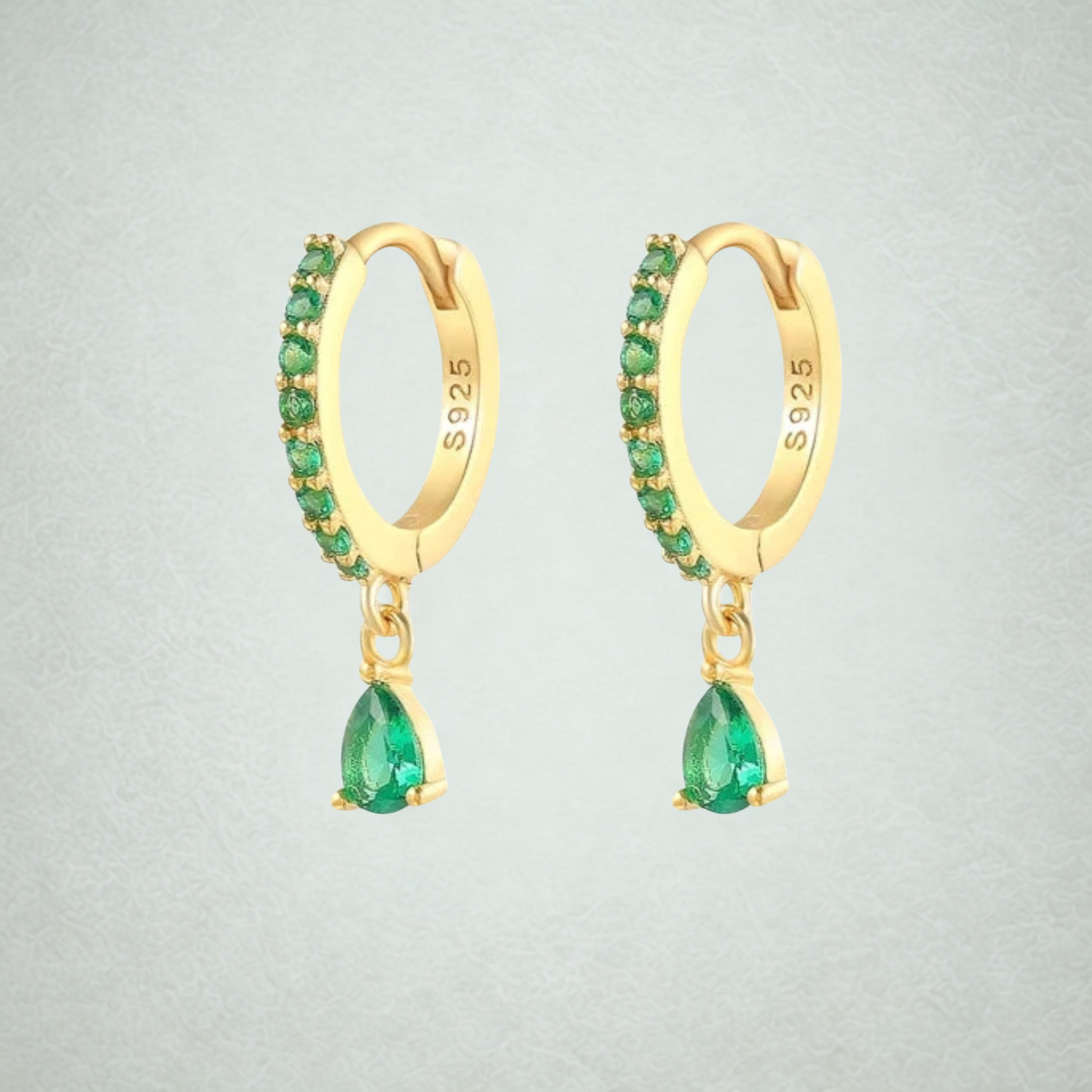925 Silver Colorful Zirconia Drops