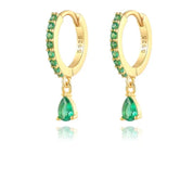 925 Silver Colorful Zirconia Drops