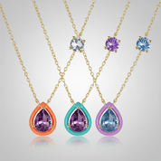 925 Silver Water Drop Zircon Necklace