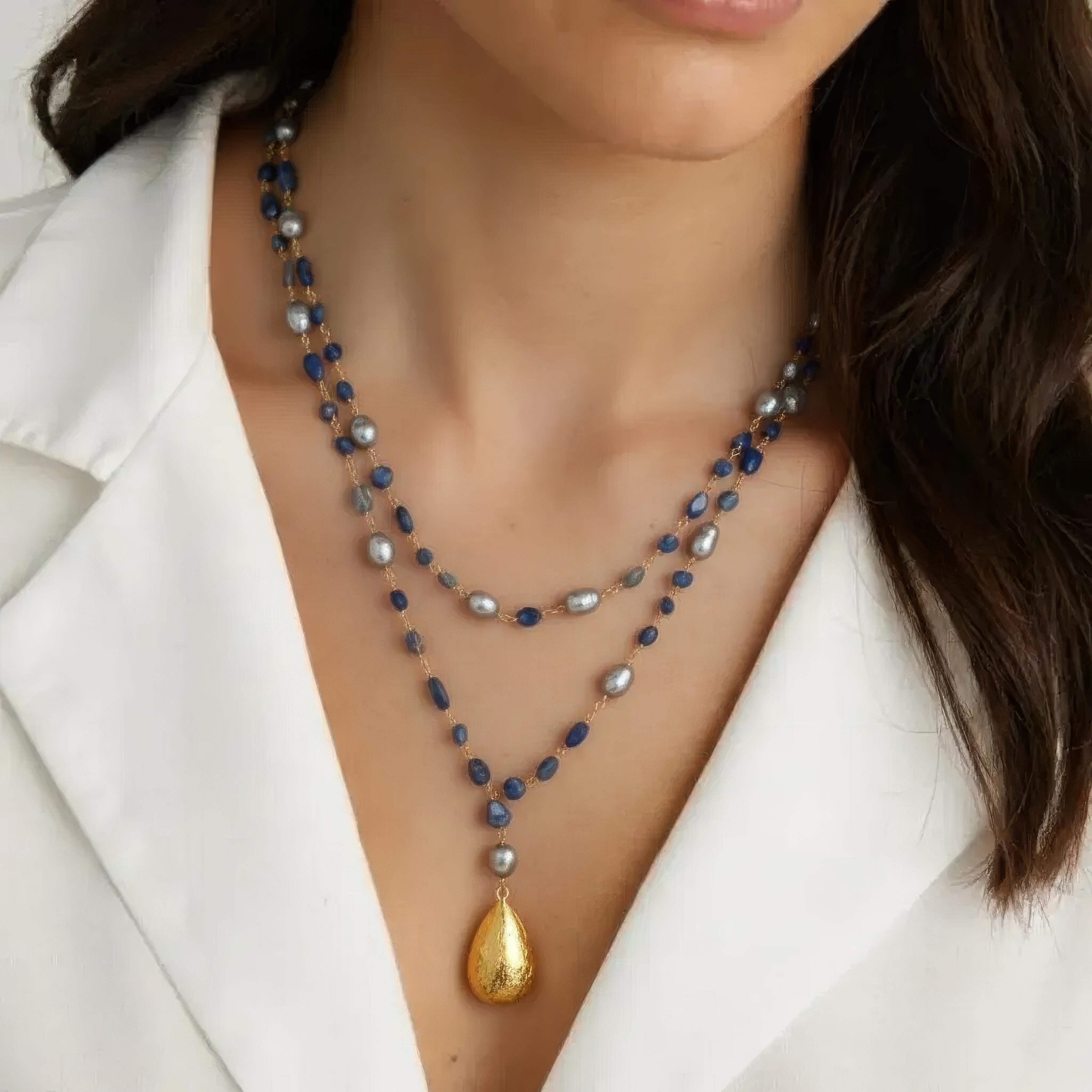 Blue Kyanites Dainty necklace