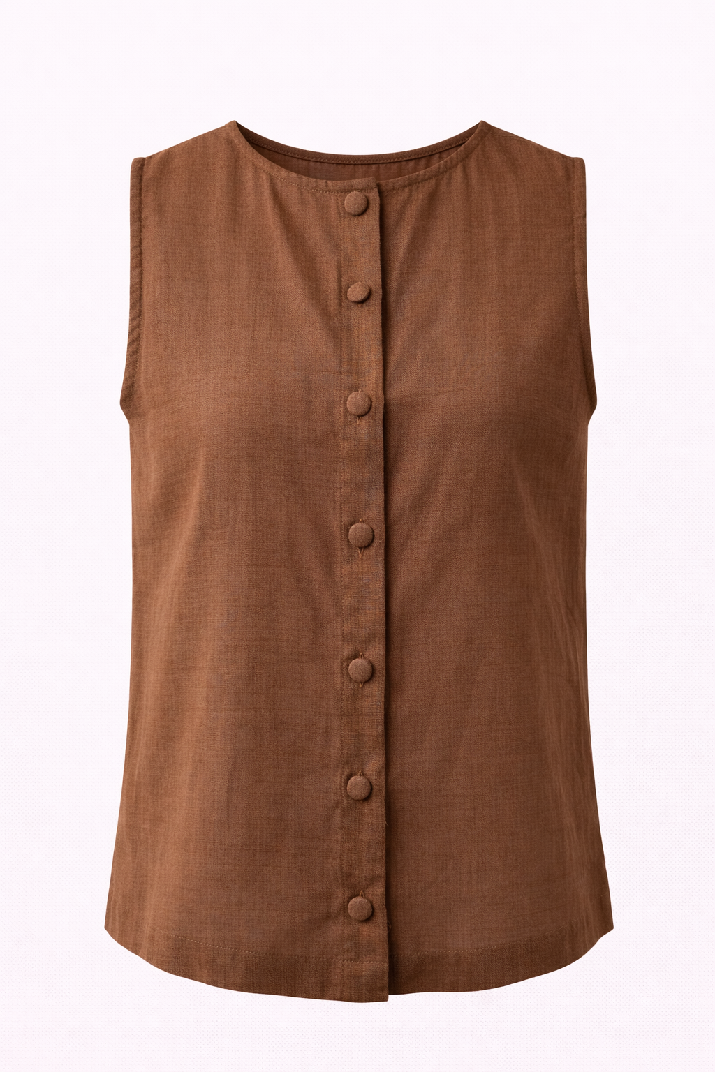 Pure Cotton Sleeveless Button-Down Top and Shorts Co-ord Set for Women Breathable Summer Two-Piece Matching Set
