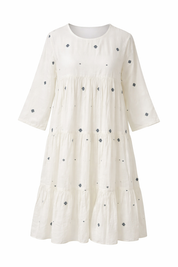 Jamdani Handwoven Pure Cotton Dress for Women Traditional Artisan Woven Breathable