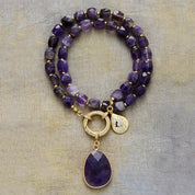 Amethyst & Labradorite Lariat Necklace