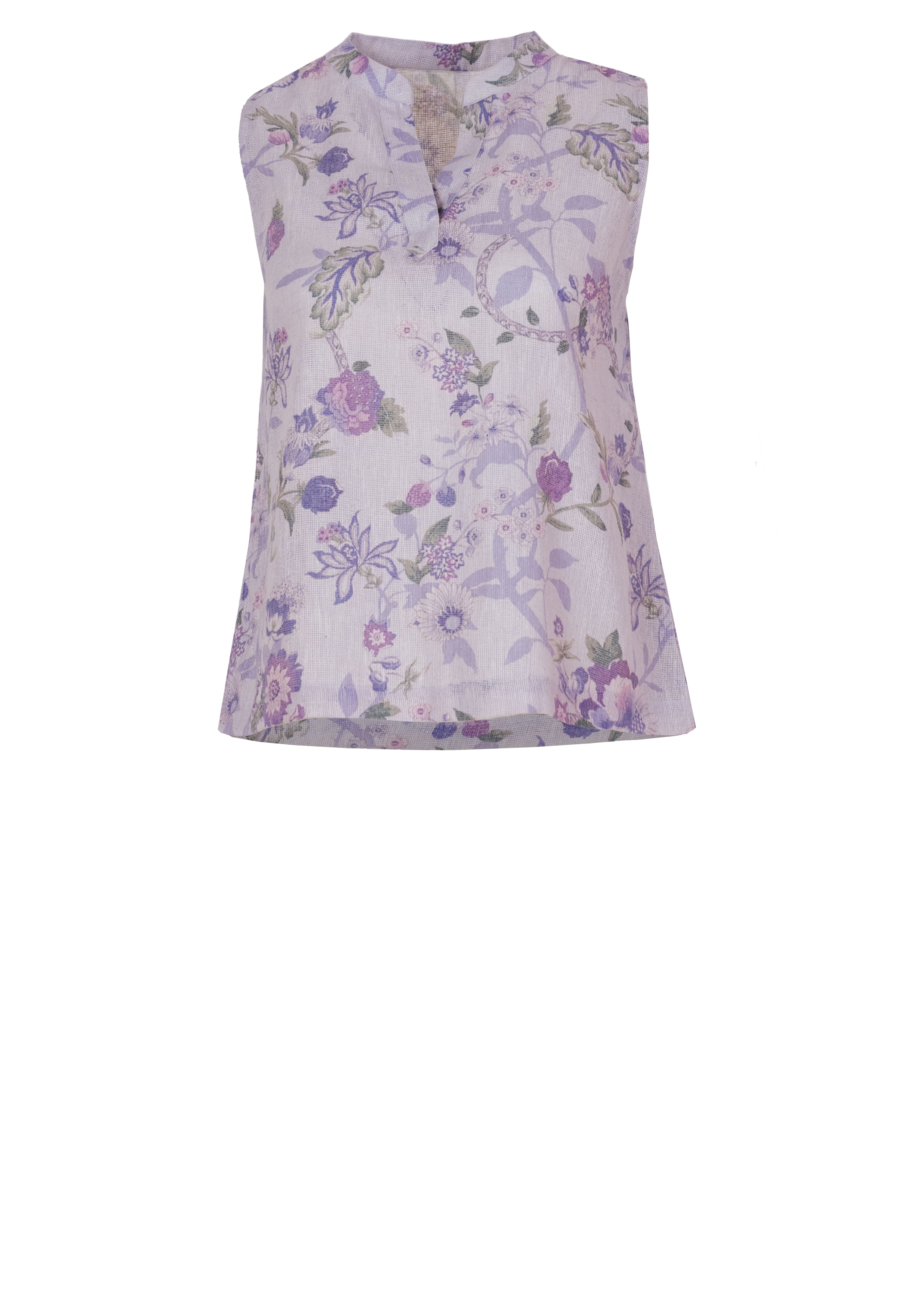 Breathable cotton floral top women summer fashion