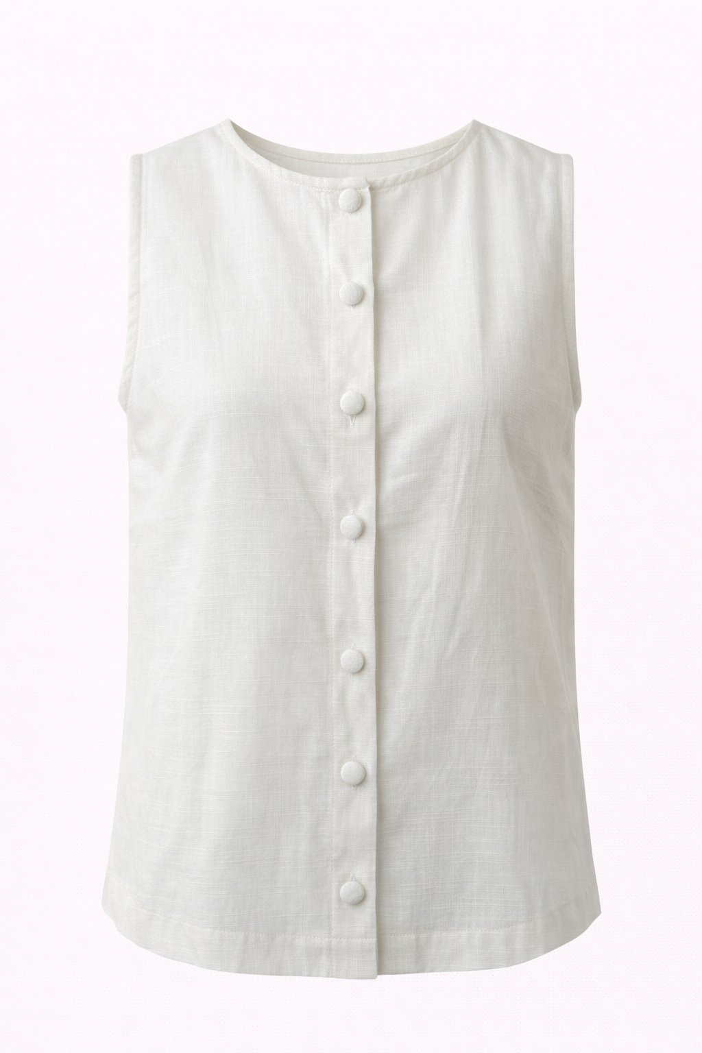 Pure Cotton Sleeveless Button-Down Top and Shorts Co-ord Set for Women Breathable Summer Two-Piece Matching Set