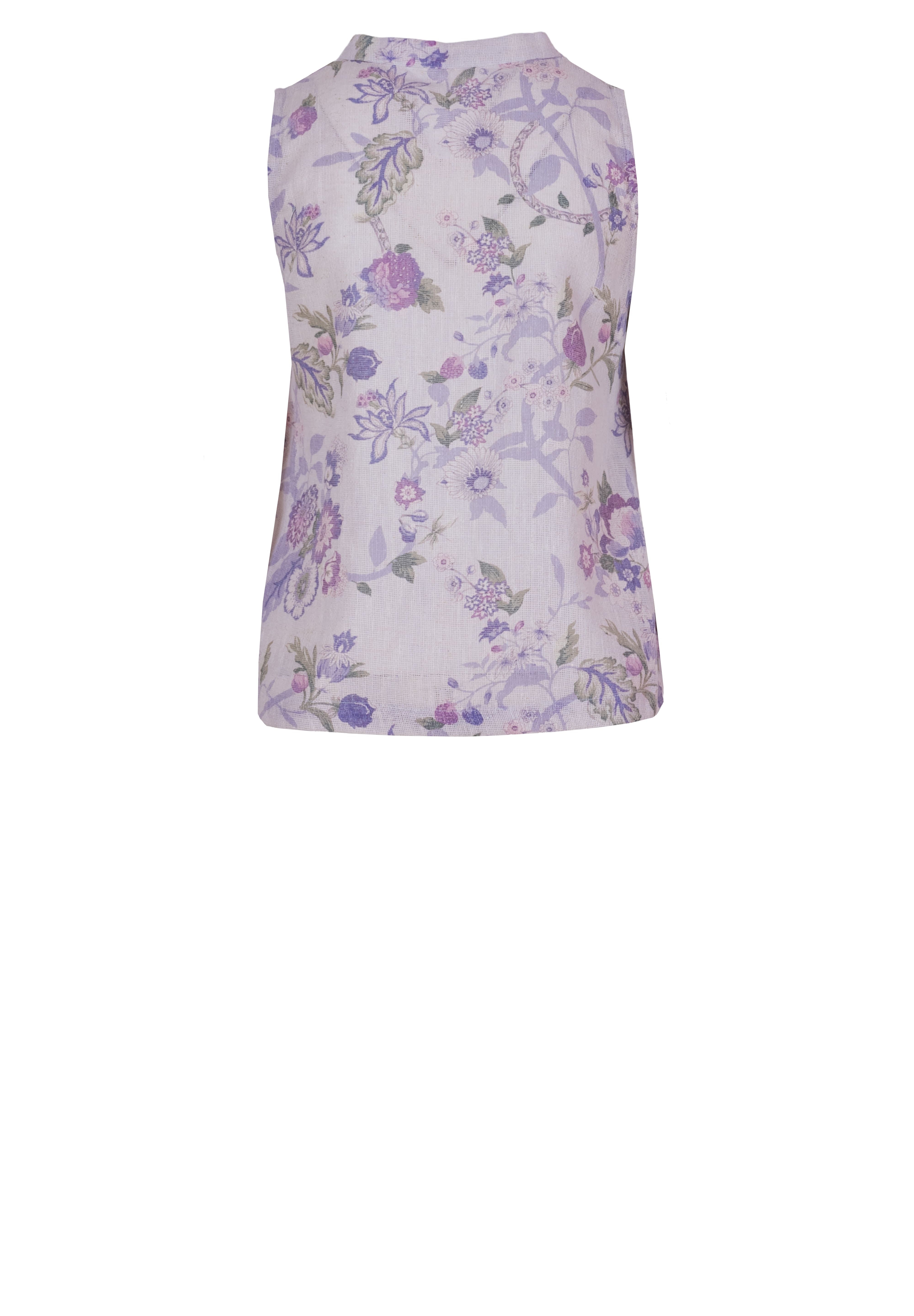 Floral Cotton Sleeveless Top for Women