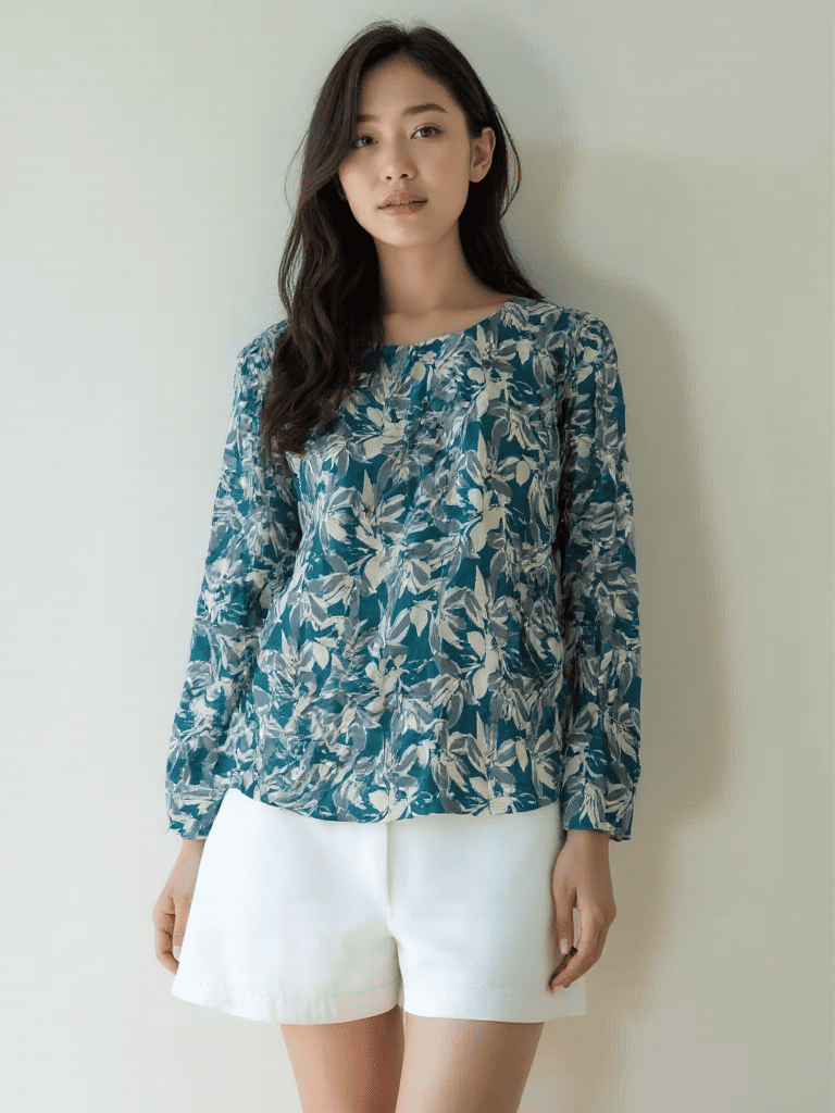 Floral Cotton Casual Top for Women
