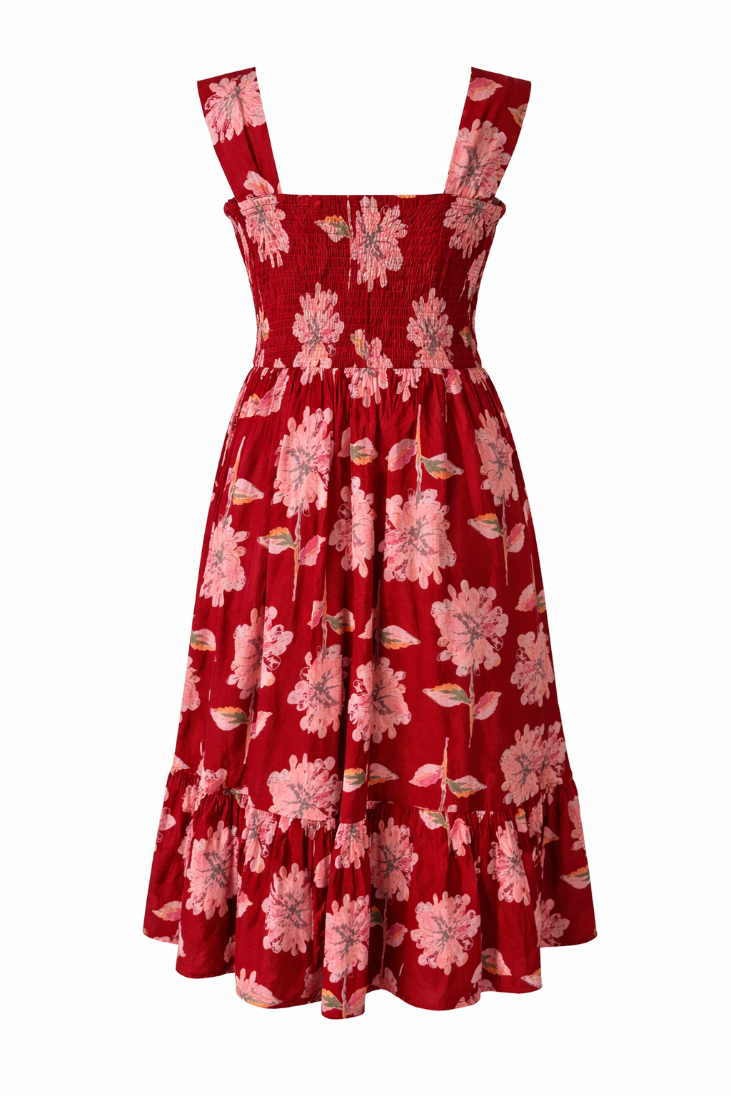 Pure Cotton Printed Dress for Women Lightweight Breathable Casual Summer Dress Floral Pattern