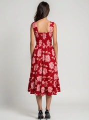 Pure Cotton Printed Dress for Women Lightweight Breathable Casual Summer Dress Floral Pattern