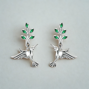 Elegant 925 Sterling Silver Hummingbird Earrings for All Occasions