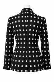 Ikat Cotton Blazer for Women Handwoven Ethnic Jacket Fitted Waist Notch Lapel