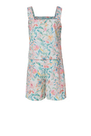 Floral cotton co ord set for women pastel printed summer outfit