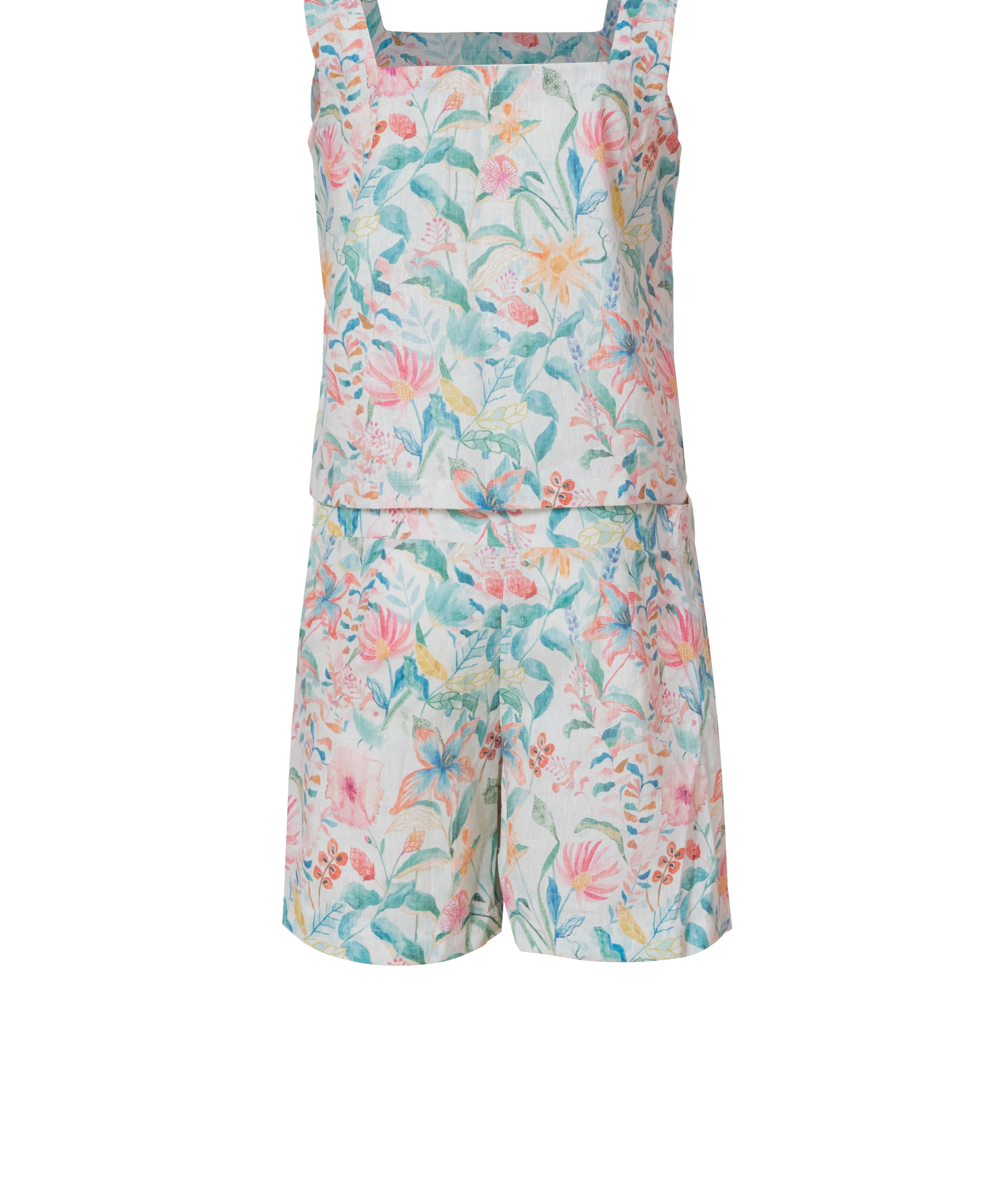 Floral cotton co ord set for women pastel printed summer outfit