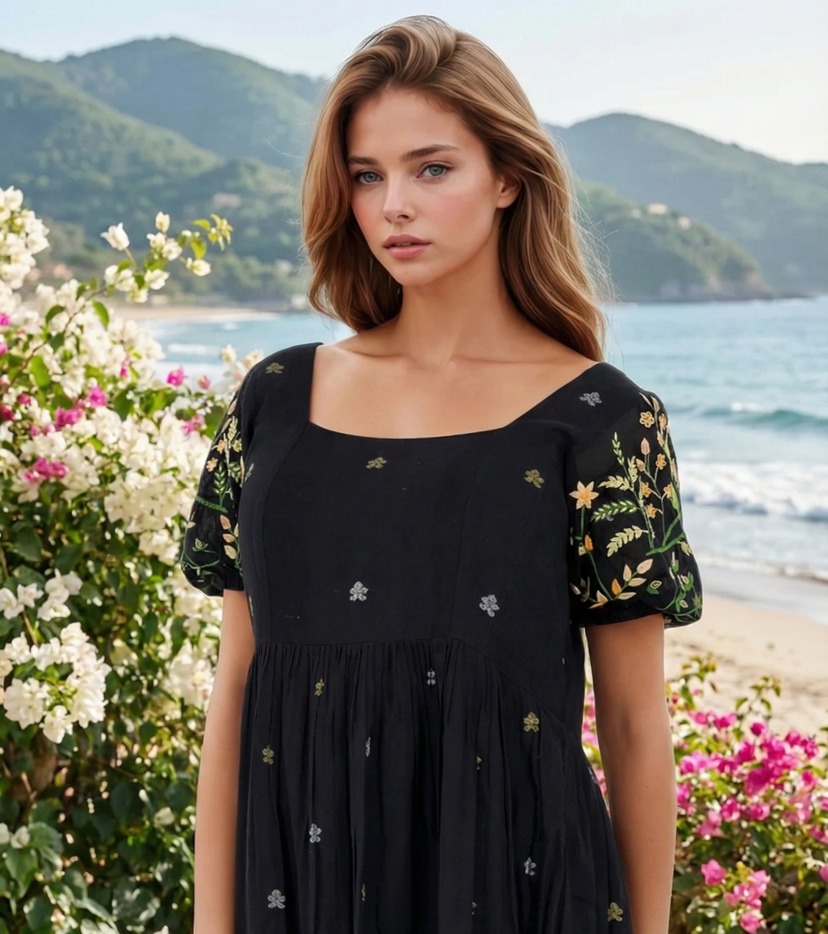 Handloom Khadi Jamdani Hand Embroidery Dress