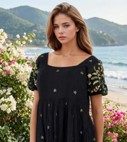 Handloom Khadi Jamdani Hand Embroidery Dress