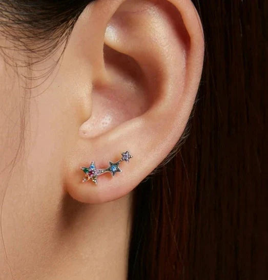 925 Sterling Silver Star Earring