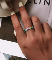 925 Sterling Silver Heart Earrings Ring Set