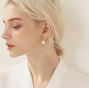 925 Sterling Silver Freshwater Rice Pearl Drop Earrings