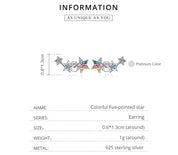 925 Sterling Silver Star Earring