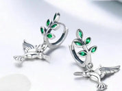 Elegant 925 Sterling Silver Hummingbird Earrings for All Occasions