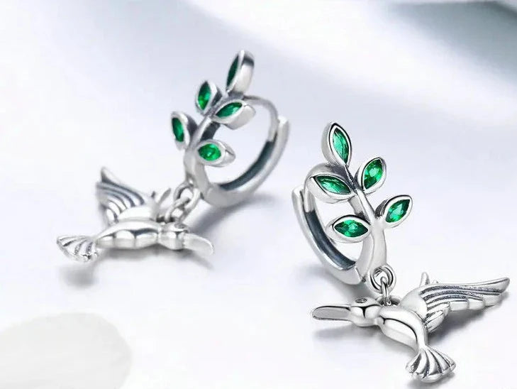 Elegant 925 Sterling Silver Hummingbird Earrings for All Occasions