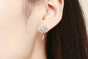925 Sterling Silver Dandelion Love Earrings