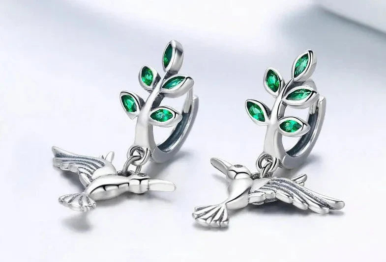 Elegant 925 Sterling Silver Hummingbird Earrings for All Occasions