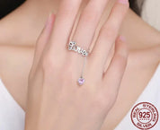 925 Sterling Silver Love Letter Ring