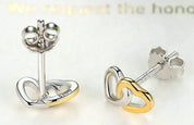 925 Sterling Silver Heart Stud Earring