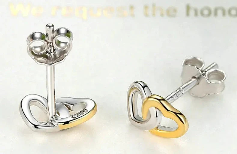 925 Sterling Silver Heart Stud Earring